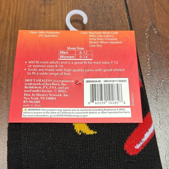 Hot Tamales Crazy Food Socks Unisex Men 8-12 Women 9-14 NWT Gift Fun 3/$20 - Picture 6 of 6